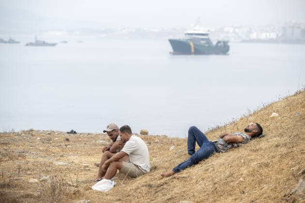 Hundreds of migrants reach Spain s Ceuta after swimming from Morocco CEUTA, SPAIN - JULY 31: Hundreds of migrants attempt to swim from Morocco to the Spanish city of Ceuta in North Africa, while the number of arrivals exceeded 1,500 in just over a week, according to local news, in Ceuta, Spain on July 31, 2026. Marcos Moreno Anadolu Ceuta Spain. Editorial use only. Please get in touch for any other usage.  Copyright: x2026xAnadoluxMarcosxMorenox