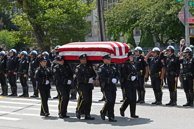 July 31, 2026, New York, New York, USA: July 31, 2026 - New York, NY, USA -The funeral for U.S. Army Staff Sergeant Angel Sarah Rampersad, the 28-year-old Ozone Park soldier killed on July 17, 2026 in Jordan by Iranian missile attack, takes place at the Calvary Assembly of God Church in Ozone Park Queens. Her family was joined by many other mourners including Mayor Mamdani and Gov. Hochul. (Andrea RENAULT Zuma Press New York USA - ZUMAg115 20260731_faf_g115_003 Copyright: xAndreaxRenaultx
