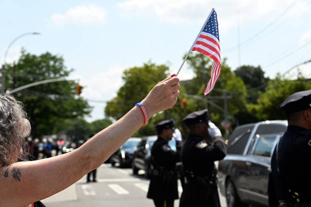 July 31, 2026, New York, New York, USA: July 31, 2026 - New York, NY, USA -The funeral for U.S. Army Staff Sergeant Angel Sarah Rampersad, the 28-year-old Ozone Park soldier killed on July 17, 2026 in Jordan by Iranian missile attack, takes place at the Calvary Assembly of God Church in Ozone Park Queens. Her family was joined by many other mourners including Mayor Mamdani and Gov. Hochul. (Andrea RENAULT Zuma Press New York USA - ZUMAg115 20260731_faf_g115_005 Copyright: xAndreaxRenaultx