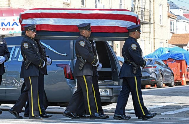 July 31, 2026, New York, New York, USA: July 31, 2026 - New York, NY, USA -The funeral for U.S. Army Staff Sergeant Angel Sarah Rampersad, the 28-year-old Ozone Park soldier killed on July 17, 2026 in Jordan by Iranian missile attack, takes place at the Calvary Assembly of God Church in Ozone Park Queens. Her family was joined by many other mourners including Mayor Mamdani and Gov. Hochul. (Andrea RENAULT Zuma Press New York USA  - ZUMAg115 20260731_faf_g115_024 Copyright: xAndreaxRenaultx