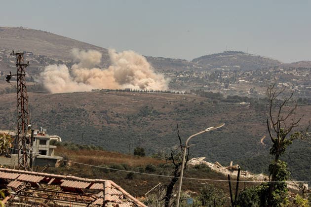 July 31, 2026, Zawtar Al-Gharbieh, Zawtar Al-Gharbieh, Lebanon: A Picture shows and Israeli controlled detonation in the southern Lebanese village of Dier Serian.. Israeli forces carried out a series of detonations overnight near the UNESCO-listed Beaufort castle in southern Lebanon, Lebanese state media reported on July 31, with Israel saying it had destroyed tunnels used by the Iran-backed Hezbollah militant group. Zawtar Al-Gharbieh Lebanon  - ZUMAn313 20260731_zip_n313_002 Copyright: xMarwanxNaamanix