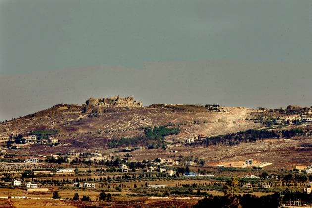 July 31, 2026, Shoukin, Shoukin, Lebanon: 31 July, 2026, Lebanon, Shoukin: A Picture shows silica dust R covering the hills in the areas of Arnoun and Al Shaqif, after Israeli forces carried out a series of detonations. Israeli forces carried out a series of detonations overnight near the UNESCO-listed Beaufort castle C in southern Lebanon, Lebanese state media reported on July 31, with Israel saying it had destroyed tunnels used by the Iran-backed Hezbollah militant group. Photo: dpa Shoukin Lebanon - ZUMAn313 20260731_zip_n313_004 Copyright: xMarwanxNaamanix
