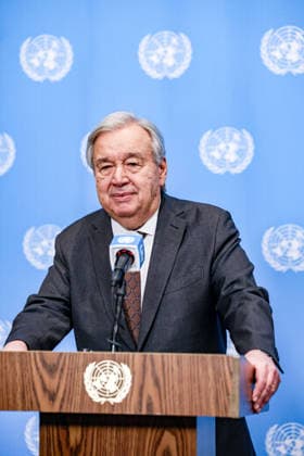 July 31, 2026, New York, New York, United States: United Nations Secretary General, ANTONIO GUTERRES speaks to reporters at the Security Council stakeout at UNHQ. Guterres discussed his recent visits to Syria, Jordan and Cyprus, the conflict in the Middle East, including the announced roadmap for Hamas to relinquish its weapons and for Israel to withdraw from Gaza, and the growing global impacts of extreme heat and climate change. New York United States  - ZUMAo116 20260731_znp_o116_004 Copyright: xBiancaxOterox