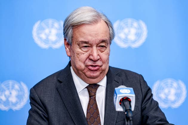 July 31, 2026, New York, New York, United States: United Nations Secretary General, ANTONIO GUTERRES speaks to reporters at the Security Council stakeout at UNHQ. Guterres discussed his recent visits to Syria, Jordan and Cyprus, the conflict in the Middle East, including the announced roadmap for Hamas to relinquish its weapons and for Israel to withdraw from Gaza, and the growing global impacts of extreme heat and climate change. New York United States - ZUMAo116 20260731_znp_o116_006 Copyright: xBiancaxOterox