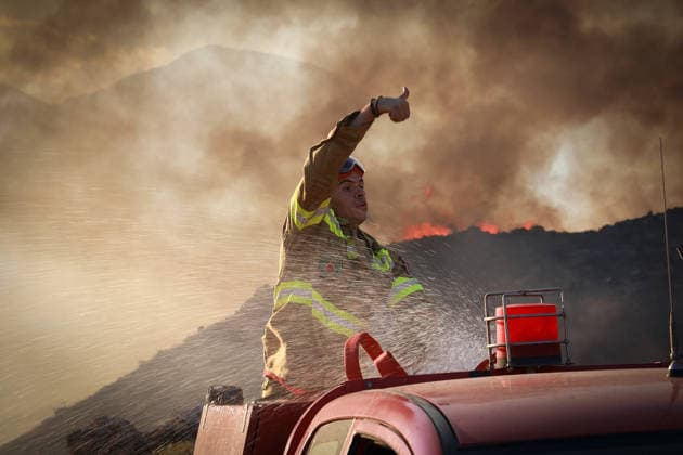 News Bilder des Tages Wildfires continue in Rethymno region of Crete CRETE, GREECE - JULY 31: Firefighters battle a wildfire burning near the village of Drimiskos in the Rethymno region on the island of Crete, Greece, on July 31, 2026. Costas Baltas Anadolu Crete Greece. Editorial use only. Please get in touch for any other usage.  Copyright: x2026xAnadoluxCostasxBaltasx