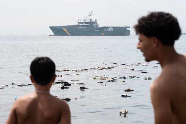 Heavy Migrant Movement at Ceuta Border CEUTA, SPAIN JULY 31, 2026: Migrants gather near the border crossing between Morocco and the Spanish enclave of Ceuta on July 31, 2026. Tens of thousands of migrants crossed into Ceuta from Morocco, while some continued to arrive and others voluntarily returned due to the precarious situation. Ceuta Spain Copyright: x xMarioxMoronx xJNAxPressx