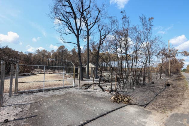 Fires in Gironde: One of the many homes destroyed on Avenue du Bassin d Arcachon in Le Porge, Gironde, on July 31, 2026. Jean Marc LHOMER, Bestimage France  Copyright: xJean-MarcxLhomerx xBestimagexJean-MarcxLhomerx xBestimagex