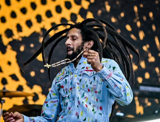 Julian Marley performing on the Main Stage at Reggaeland Festival Day 1 at Milton Keynes National Bowl on 31st July 2026 Julian Marley performing on the Main Stage at Reggaeland Festival Day 1 at Milton Keynes National Bowl on 31st July 2026, Credit:Laura Rose Avalon  Copyright: xLauraxRosex xAvalonx 1120042347