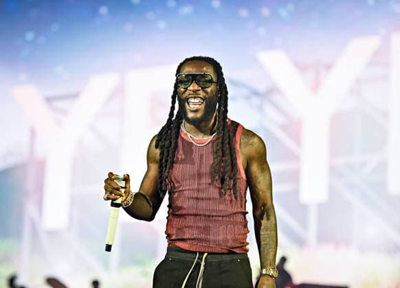 Headliner Burna Boy performing on the Main Stage at Reggaeland Festival Day 1 at the National Bowl, Milton Keynes on 31st July 2026 Headliner Burna Boy performing on the Main Stage at Reggaeland Festival Day 1 at the National Bowl, Milton Keynes on 31st July 2026, Credit:Laura Rose Avalon  Copyright: xLauraxRosex xAvalonx 1120045445