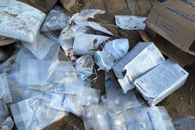 Displaced Palestinians inspect damage after Israeli strike in Deir al-Balah Displaced Palestinians inspect the damage to their tents and belongings following an Israeli airstrike that targeted the medical supplies and pharmaceuticals warehouse of Al-Aqsa Martyrs Hospital in Deir al-Balah, central Gaza Strip, on August 1, 2026. The strike caused extensive destruction to the warehouse and to tents sheltering displaced Palestinians near the targeted site. Photo by Ahmed Ibrahim apaimages Deir al-Balah Gaza Palestinian Territory 010826_Deir_al-Balah_AI_00(26) Copyright: xapaimagesxAhmedxIbrahimx xapaimagesx