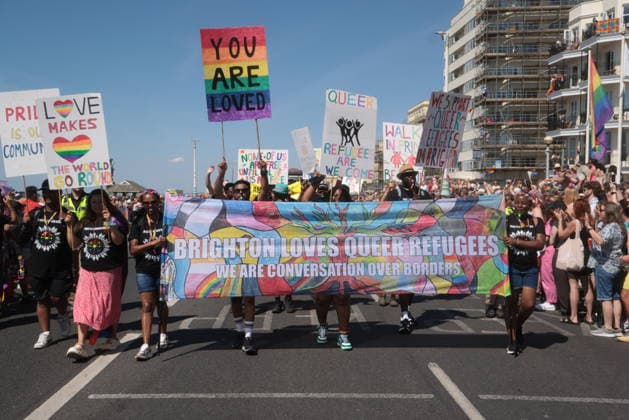 . 01 08 2026. Brighton, United Kingdom. Brighton & Hove Pride LGBTQ+ Community Parade 2026. The Pride LGBTQ+ Community Parade is one of the undisputed highlights of the Brighton & Hove Pride weekend and is a glorious showcase of the city s charities, community groups and small businesses as well as the invaluable emergency services, the NHS and statutory partners.  xMartynxWheatleyx xi-Imagesx IIM-26934-0019