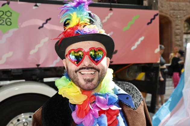 STOCKHOLM, SVERIGE 20260801 Stockholm Prides ordförande Tasso Stafilidis laddar inför prideparaden som gar fran Norr Mälarstrand till Slussen under arets Stockholm Pride STOCKHOLM SVERIGE x11700x *** STOCKHOLM, SWEDEN 20260801 Tasso Stafilidis, chair of Stockholm Pride, is getting ready for the Pride parade, which will run from Norr Mälarstrand to Slussen during this year’s Stockholm Pride STOCKHOLM SWEDEN x11700x  Copyright: xMagnusxGrimstedt TTx STOCKHOLM PRIDE h0358CKL79Y