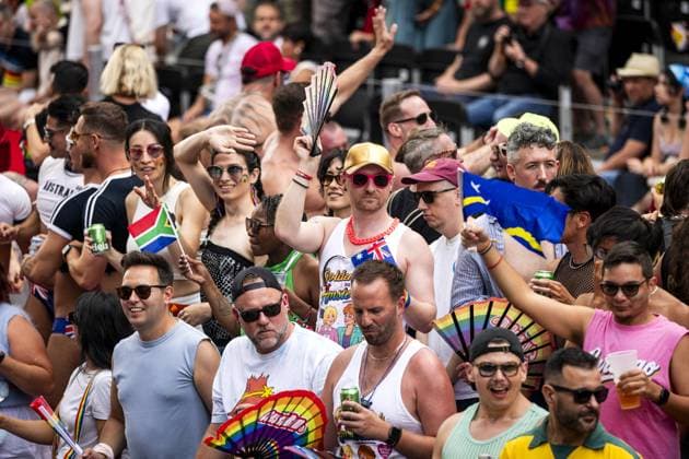 AMSTERDAM - Participants in the Canal Parade. The boat parade is traditionally part of the Pride celebrations in the capital. REMKO DE WAAL ANP netherlands out - belgium out  Copyright: xx x564683646x originalFilename: 564683646.jpg
