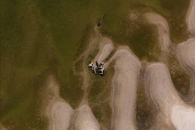 Batina 010826. Historically low water level of the Danube has revealed the remains of old cars, ships and weapons in its riverbed. Photo: Marin Franov CROPIX Copyright: xxMarinxFranovx batina_vodostaj69-010826