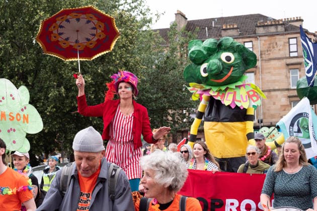 August 1, 2026, Glasgow, Scotland, UK: Hundreds of people took part in this years Govanhill International Festival & Carnival parade, a community-led anti-racist arts and cultural event organised by the Govanhill Baths Community Trust. The annual festival, themed Solidarity this year, was founded in response to racist attacks in the area. Glasgow UK - ZUMAs357 20260801_zip_s357_020 Copyright: xCameronxScottx