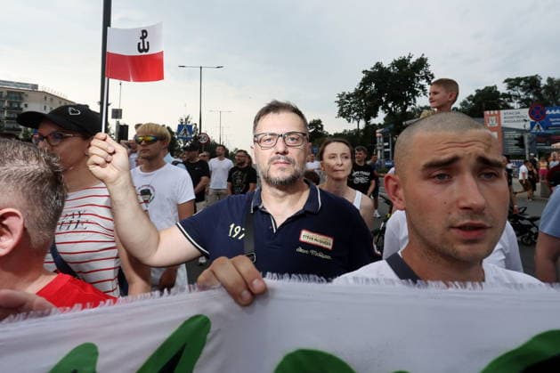 WARSZAWA 01.08.2026 BIALOLEKA RATUSZ UL MODLINSKA OBCHODY POWSTANIA WARSZAWSKIEGO GODZINA W RACE LUDZIE PAMIEC N Z. FOT. ALEKSANDER MAJDANSKI NEWSPIX.PL NEWSPIX.PL --- newspix.pl W Hour. 82nd Anniversary of Warsaw Uprising, Warsaw, Poland POLAND OUT! 