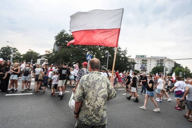 WARSZAWA 01.08.2026 BIALOLEKA RATUSZ UL MODLINSKA OBCHODY POWSTANIA WARSZAWSKIEGO GODZINA W RACE LUDZIE PAMIEC N Z. FOT. ALEKSANDER MAJDANSKI NEWSPIX.PL NEWSPIX.PL --- newspix.pl W Hour. 82nd Anniversary of Warsaw Uprising, Warsaw, Poland POLAND OUT! 