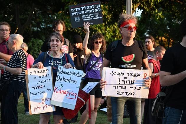 Pro-Palestinian Demonstration Held in Tel Aviv TEL AVIV, Israel August 1, 2026: Demonstrators take part in a pro-Palestinian protest under the slogan Stop Settler Terror, calling for the liberation of Palestine. The demonstration was held in Tel Aviv as participants expressed their political views and demands. TEL AVIV IL Copyright: x xPaulinaxPatimerx xJNAxPressx