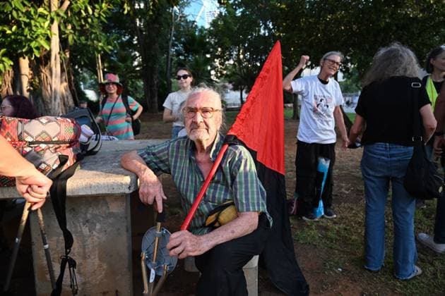 Pro-Palestinian Demonstration Held in Tel Aviv TEL AVIV, Israel August 1, 2026: Demonstrators take part in a pro-Palestinian protest under the slogan Stop Settler Terror, calling for the liberation of Palestine. The demonstration was held in Tel Aviv as participants expressed their political views and demands. TEL AVIV IL Copyright: x xPaulinaxPatimerx xJNAxPressx