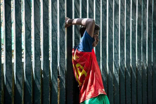 August 1, 2026, Ceuta, Ceuta, Spain: The Ceuta Temporary Immigrant Stay Center (CETI) is currently facing extreme tension and severe overcrowding, reaching a state of absolute collapse. The facility has been forced to close its doors to new male arrivals due to a critical lack of space. Ceuta Spain - ZUMAd308 20260801_zsp_d308_047 Copyright: xJuanxCarlosxLucasx