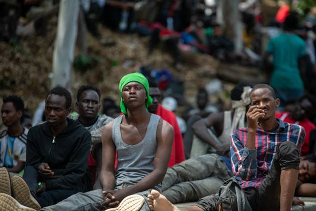 August 1, 2026, Ceuta, Ceuta, Spain: The Ceuta Temporary Immigrant Stay Center (CETI) is currently facing extreme tension and severe overcrowding, reaching a state of absolute collapse. The facility has been forced to close its doors to new male arrivals due to a critical lack of space. Ceuta Spain - ZUMAd308 20260801_zsp_d308_004 Copyright: xJuanxCarlosxLucasx
