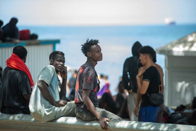 August 1, 2026, Ceuta, Ceuta, Spain: The Ceuta Temporary Immigrant Stay Center (CETI) is currently facing extreme tension and severe overcrowding, reaching a state of absolute collapse. The facility has been forced to close its doors to new male arrivals due to a critical lack of space. Ceuta Spain - ZUMAd308 20260801_zsp_d308_099 Copyright: xJuanxCarlosxLucasx