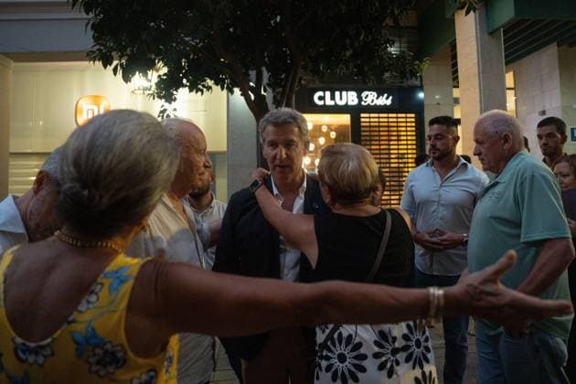 August 1, 2026, Ceuta, Spain: CEUTA, Spain Ã¢â‚¬ August 1, 2026: Popular Party leader and opposition leader Alberto NoÂºoÂ±ez FeijoÂ³o visits Ceuta following a migrant crisis in which tens of thousands of people entered the city. The visit comes amid ongoing political debate over migration and border management. Ceuta Spain - ZUMAq101 20260801_zna_q101_228 Copyright: xMarioxMoroÂ³Nx
