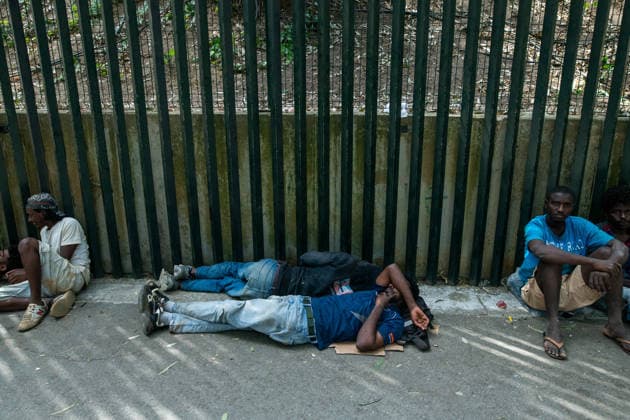 August 1, 2026, Ceuta, Spain: The Ceuta Temporary Immigrant Stay Centre (CETI) is experiencing extreme tension and severe overcrowding, approaching absolute collapse. The facility has been forced to close its doors to new male arrivals due to a critical lack of space. Ceuta Spain - ZUMAd308 20260801_zsp_d308_032 Copyright: xJuanxCarlosxLucasx