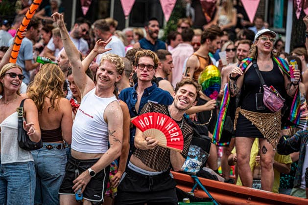 August 1, 2026, Amsterdam, North Holland, Netherlands: August 1, 2026, Amsterdam, the Netherlands. Hundreds of thousands of spectators joined the 30th edition of the Pride Canal Parade, the highlight of WorldPride Amsterdam 2026. This yearÃ¢â‚¬â ¢s parade also included the WorldPride Stadium grandstand, with seating for approximately 10,000 people to watch as floats pass. Amsterdam Netherlands - ZUMAp202 20260801_zip_p202_043 Copyright: xJamesxPetermeierx