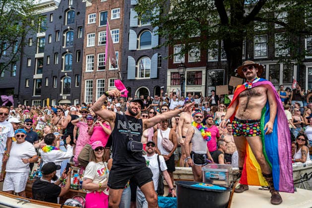 August 1, 2026, Amsterdam, North Holland, Netherlands: August 1, 2026, Amsterdam, the Netherlands. Hundreds of thousands of spectators joined the 30th edition of the Pride Canal Parade, the highlight of WorldPride Amsterdam 2026. This yearÃ¢â‚¬â ¢s parade also included the WorldPride Stadium grandstand, with seating for approximately 10,000 people to watch as floats pass. Amsterdam Netherlands - ZUMAp202 20260801_zip_p202_054 Copyright: xJamesxPetermeierx