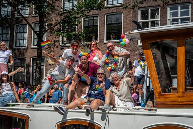 August 1, 2026, Amsterdam, North Holland, Netherlands: August 1, 2026, Amsterdam, the Netherlands. Hundreds of thousands of spectators joined the 30th edition of the Pride Canal Parade, the highlight of WorldPride Amsterdam 2026. This yearÃ¢â‚¬â ¢s parade also included the WorldPride Stadium grandstand, with seating for approximately 10,000 people to watch as floats pass. Amsterdam Netherlands - ZUMAp202 20260801_zip_p202_068 Copyright: xJamesxPetermeierx