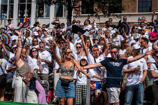 August 1, 2026, Amsterdam, North Holland, Netherlands: Floats pass through WorldPride Stadium during Amsterdam Pride s Canal Parade on August 1, 2026, in Amsterdam, the Netherlands. Hundreds of thousands of spectators joined the 30th edition of the Pride Canal Parade, the highlight of WorldPride Amsterdam 2026. This yearÃ¢â‚¬â ¢s parade also included the WorldPride Stadium grandstand, with seating for approximately 10,000 people to watch as floats pass. Amsterdam Netherlands - ZUMAp202 20260801_zip_p202_075 Copyright: xJamesxPetermeierx