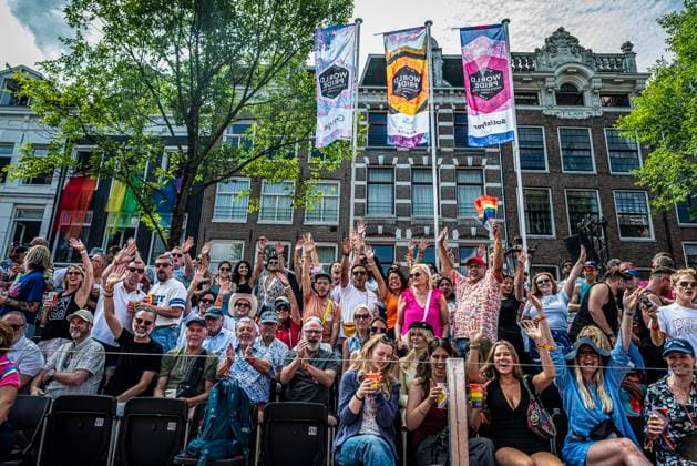 August 1, 2026, Amsterdam, North Holland, Netherlands: Floats pass through WorldPride Stadium during Amsterdam Pride s Canal Parade on August 1, 2026, in Amsterdam, the Netherlands. Hundreds of thousands of spectators joined the 30th edition of the Pride Canal Parade, the highlight of WorldPride Amsterdam 2026. This yearÃ¢â‚¬â ¢s parade also included the WorldPride Stadium grandstand, with seating for approximately 10,000 people to watch as floats pass. Amsterdam Netherlands - ZUMAp202 20260801_zip_p202_077 Copyright: xJamesxPetermeierx