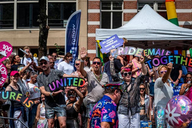 August 1, 2026, Amsterdam, North Holland, Netherlands: August 1, 2026, Amsterdam, the Netherlands. Hundreds of thousands of spectators joined the 30th edition of the Pride Canal Parade, the highlight of WorldPride Amsterdam 2026. This yearÃ¢â‚¬â ¢s parade also included the WorldPride Stadium grandstand, with seating for approximately 10,000 people to watch as floats pass. Amsterdam Netherlands - ZUMAp202 20260801_zip_p202_105 Copyright: xJamesxPetermeierx