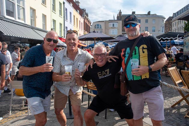 August 1, 2026, Margate, United Kingdom: Revellers pose for a photo during the Margate Soul Festival. The Margate Soul Weekender (also known as Margate Soul Festival) celebrated its 25th anniversary from Friday, July 31 to Sunday, August 2, 2026. It is widely recognized as the UK s largest independent soul street party and festival. Spanning three days, it transforms the seaside town into a massive celebration of soul, funk, jazz-funk, reggae, and R&B. Margate United Kingdom - ZUMAs197 20260801_aaa_s197_111 Copyright: xKrisztianxElekx