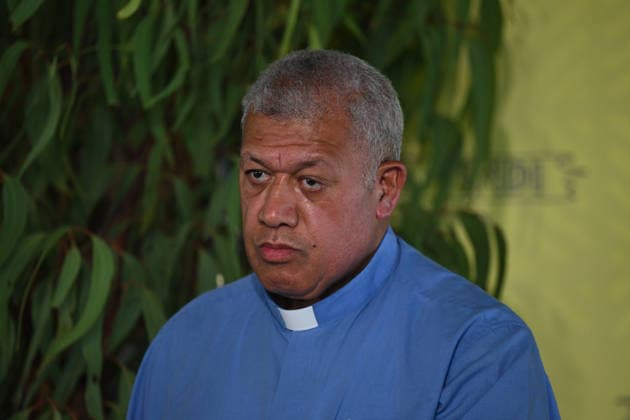GARMA FESTIVAL, Reverend Alimoni Taumoepeau of Tonga and Australia looks on during the 26th annual Garma Festival in Gulkula, Northern Territory, Saturday, August 1, 2026. The Garma Festival takes place on the remote northeast Arnhem Land, celebrating Yolngu culture and customs in a four-day event hosted by the Yothu Yindi Foundation. ( NO ARCHIVING - VISUALS FROM THE YYF GARMA 26TH ANNIVERSARY ARE STRICTLY FOR NEWS AND CURRENT AFFAIRS COVERAGE ONLY. VISUALS MUST NOT BE USED FOR PROMOTIONAL, ADVERTISING, COMMERCIAL, FUNDRAISING OR ANY OTHER PURPOSE Gulkula Ceremonial Site Northern Territory Australia  Copyright: xJamesxRossx 20260802125985961645