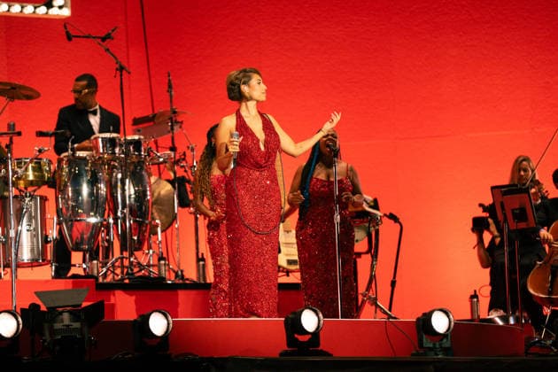 August 1, 2026, Brighton, United Kingdom: Rachel Agatha Keen, better known as Raye performs during the 2026 Brighton & Hove Pride parade. Brighton United Kingdom - ZUMAs197 20260801_aaa_s197_208 Copyright: xLounisxTiarx