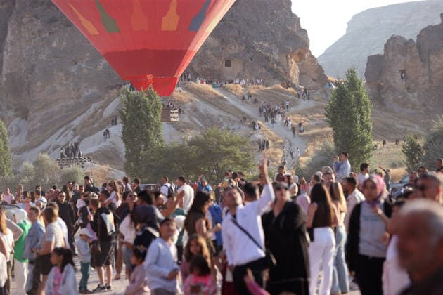 Cappadocia Balloon Festival concludes with colorful scenes NEVSEHIR, TURKIYE - AUGUST 2: A view of balloons during the 7th Cappadocia Balloon Festival concluded with the participation of 30 special-shaped hot air balloons brought from Turkiye and abroad in Nevsehir, Turkiye, on August 2, 2026. As part of the festival, sunrise demonstration flights over Goreme featured heart, owl, parrot, rocket, and globe-shaped balloons, creating colorful scenes above the region s iconic fairy chimneys and attracting the attention of both local and international visitors. Behcet Alkan Anadolu Nevsehir Turkey. Editorial use only. Please get in touch for any other usage.  Copyright: x2026xAnadoluxBehcetxAlkanx