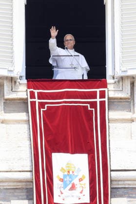 Pope Leo XIV expresses concern over migrant crisis in Ceuta VATICAN CITY, VATICAN, AUGUST 02: Pope Leo XIV waves to the faithful after celebrating the Angelus noon prayer from his studio window overlooking St. Peter s Square at the Vatican, August 02, 2026. Speaking in Spanish, the Pope expressed concern over the alarming situation in Ceuta, the Spanish autonomous city on the northern coast of Africa, where in recent days tens of thousands of people have attempted to cross by sea from Morocco and at least 67 have died. Riccardo De Luca Anadolu Vatican City Vatican. Editorial use only. Please get in touch for any other usage.  Copyright: x2026xAnadoluxRiccardoxDexLucax
