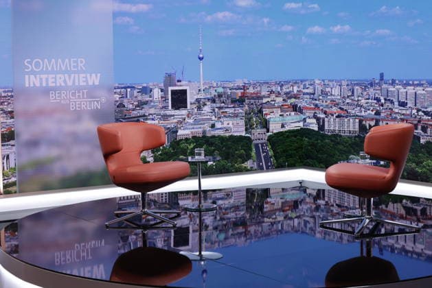 Deutschland, Berlin, ARD-Sommerinterview mit CSU-Vorsitzender Markus Söder *** Germany, Berlin, ARD Summer Interview with CSU Chairman Markus Söder