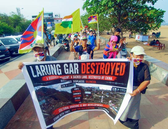 Tibetan people stage a protest march against China s Ethnic Unity and Progress Law Chennai, Aug 02 (ANI): Tibetan community people stage a protest march against China s Ethnic Unity and Progress Law , in Chennai on Sunday. Chennai Tamil Nadu India Copyright: xANIx ANI_20260802315