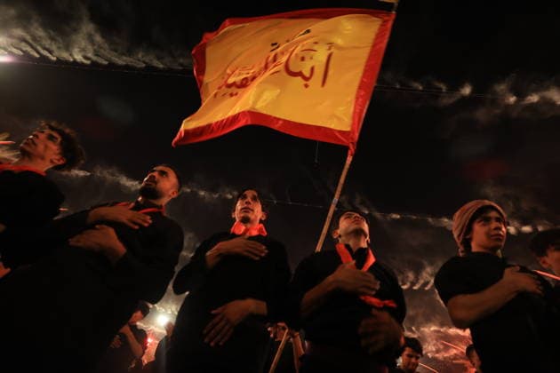 Arbaeen commemorations in Karbala KARBALA, IRAQ - AUGUST 2: Shiite Muslims gather between the shrines of Imam Hussein and his brother, Imam Abbas, to take part in mourning processions during the annual Arbaeen commemorations in Karbala, Iraq, on August 2, 2026. Arbaeen marks the 40th day after Ashura and commemorates the 7th-century martyrdom of Hazrat Hussein, the grandson of Prophet Muhammad, along with 72 of his companions at the Battle of Karbala. Millions of local and international pilgrims converge on the holy city each year to participate in the rituals, which are marked by lamentations and the recitation of elegies. Murtadha Al-Sudani Anadolu Karbala Iraq. Editorial use only. Please get in touch for any other usage.  Copyright: x2026xAnadoluxMurtadhaxAl-Sudanix
