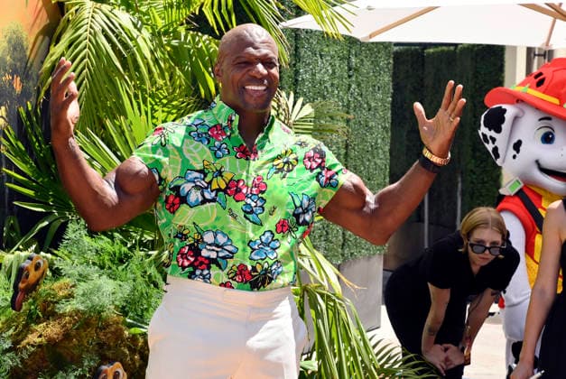 Cast member Terry Crews attends the global premiere of the computer animated animal adventure Paw Patrol: The Dino Movie at the Paramount Picture Studio lot in Los Angeles on Sunday, August 2, 2026. Storyline: The Paw Patrol lands on a mysterious dinosaur island after a storm, where they meet Rex, a stranded pup. When Humdinger s reckless mining triggers a volcano, the team faces their biggest rescue mission yet to save the island.  LAP2026080227 JIMxRUYMEN