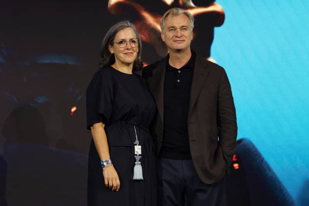 Nolan, Damon, Theron, Thomas attend press conference for The Odyssey in Seoul British film producer Emma Thomas (L) and British-American film director Christopher Nolan pose for photos during a press conference for the film The Odyssey in Seoul, South Korea, on August 03, 2026. The epic fantasy, based on Homer s ancient Greek poem, follows the hero Odysseus on his perilous journey home after the Trojan War. Seoul South Korea  Copyright: xMatrixxImages JungxUi-Chelx