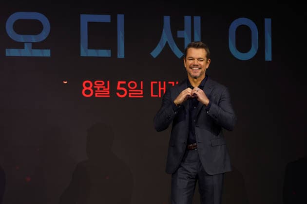 Nolan, Damon, Theron, Thomas attend press conference for The Odyssey in Seoul American actor Matt Damon poses for photos during a press conference for the film The Odyssey in Seoul, South Korea, on August 03, 2026. The epic fantasy, based on Homer s ancient Greek poem, follows the hero Odysseus on his perilous journey home after the Trojan War. Seoul South Korea  Copyright: xMatrixxImages JungxUi-Chelx