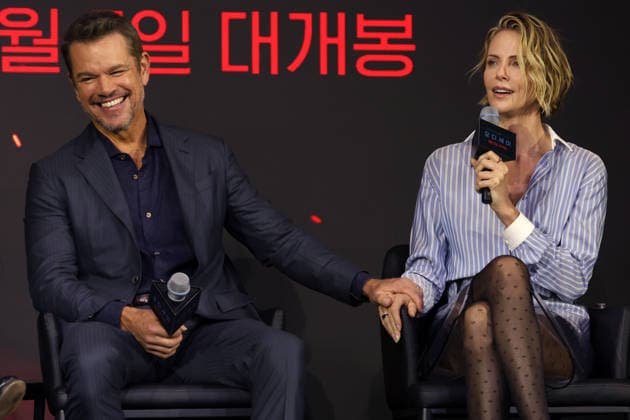 Nolan, Damon, Theron, Thomas attend press conference for The Odyssey in Seoul (L-R) Actor Matt Damon and actress Charlize Theron speak during a press conference for the film The Odyssey in Seoul, South Korea, on August 03, 2026. The epic fantasy, based on Homer s ancient Greek poem, follows the hero Odysseus on his perilous journey home after the Trojan War. Seoul South Korea  Copyright: xMatrixxImages JungxUi-Chelx
