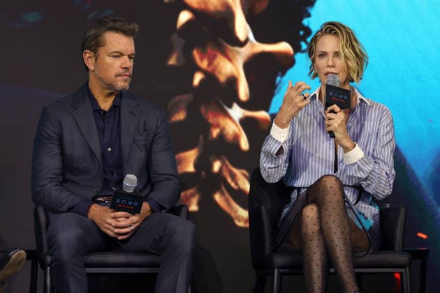 Nolan, Damon, Theron, Thomas attend press conference for The Odyssey in Seoul (L-R) Actor Matt Damon and actress Charlize Theron speak during a press conference for the film The Odyssey in Seoul, South Korea, on August 03, 2026. The epic fantasy, based on Homer s ancient Greek poem, follows the hero Odysseus on his perilous journey home after the Trojan War. Seoul South Korea  Copyright: xMatrixxImages JungxUi-Chelx