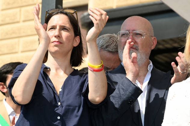 August 2, 2026, Bologna, Italia, Italy: Democratic Party secretary Elly Schlein and Stefano Bonaccini during the demonstration for the 46th anniversary of the Bologna massacre, Bologna, 02 08 2026 Bologna Italy  - ZUMAa289 20260802_zia_a289_027 Copyright: xAleandroxBiagiantix xAgfx