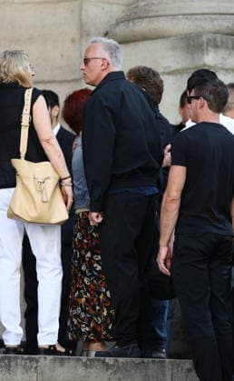 French Singer and Pianist Marie-Paule Belle Funeral - Paris Philippe Collignon arriving at the funeral ceremony for French singer and pianist Marie-Paule Belle at Saint Roch church in Paris, France on August 3, 2026. She died from breast cancer at age 80 on July 25, 2026, in Neuilly-sur-Seine. She was best known for her 1976 hit song La Parisienne ». Photo by Raphael Lafargue ABACAPRESS.COM Paris Ile-de-France France  Copyright: xLafarguexRaphael ABACAx
