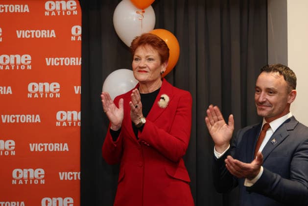 PAULINE HANSON MEET THE CANDIDATES, Pauline Hanson at a venue in Hawthorn, to Meet One Nation Candidates at a function in Melbourne, Monday, August 3, 2026. ( NO ARCHIVING MELBOURNE VICTORIA AUSTRALIA  Copyright: xDAVIDxCROSLINGx 20260803117617512924